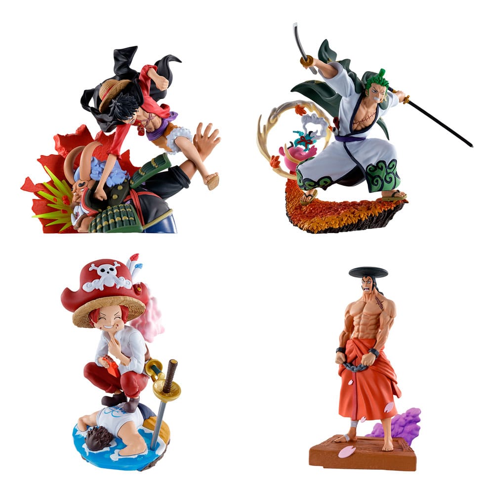 PRE ORDINE - One Piece Petitrama PVC Mini Statue Logbox Re Birth Wano Kuni Vol. 1 Set 9 cm