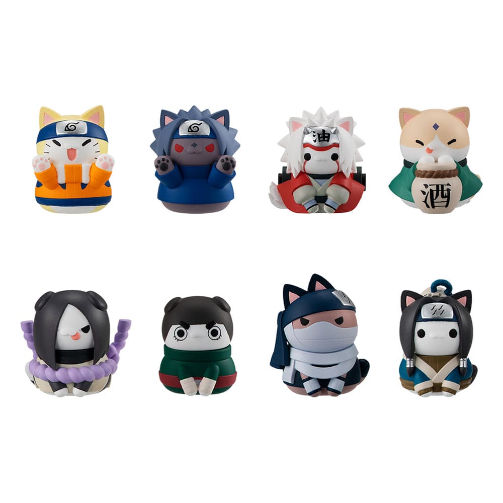 PRE ORDINE - Naruto Shippuden Mega Cat Project Nyaruto! Trading Figures Come here Sasuke-kun 3 cm Assortment (8)