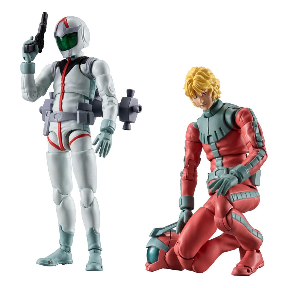 PRE ORDINE - Mobile Suit Gundam G.M.G. Collection EX 09 Action Figures 2-Pack Earth Federation Amuro Ray & Char Aznable Normal Suit Ver. (with gift) 10 cm