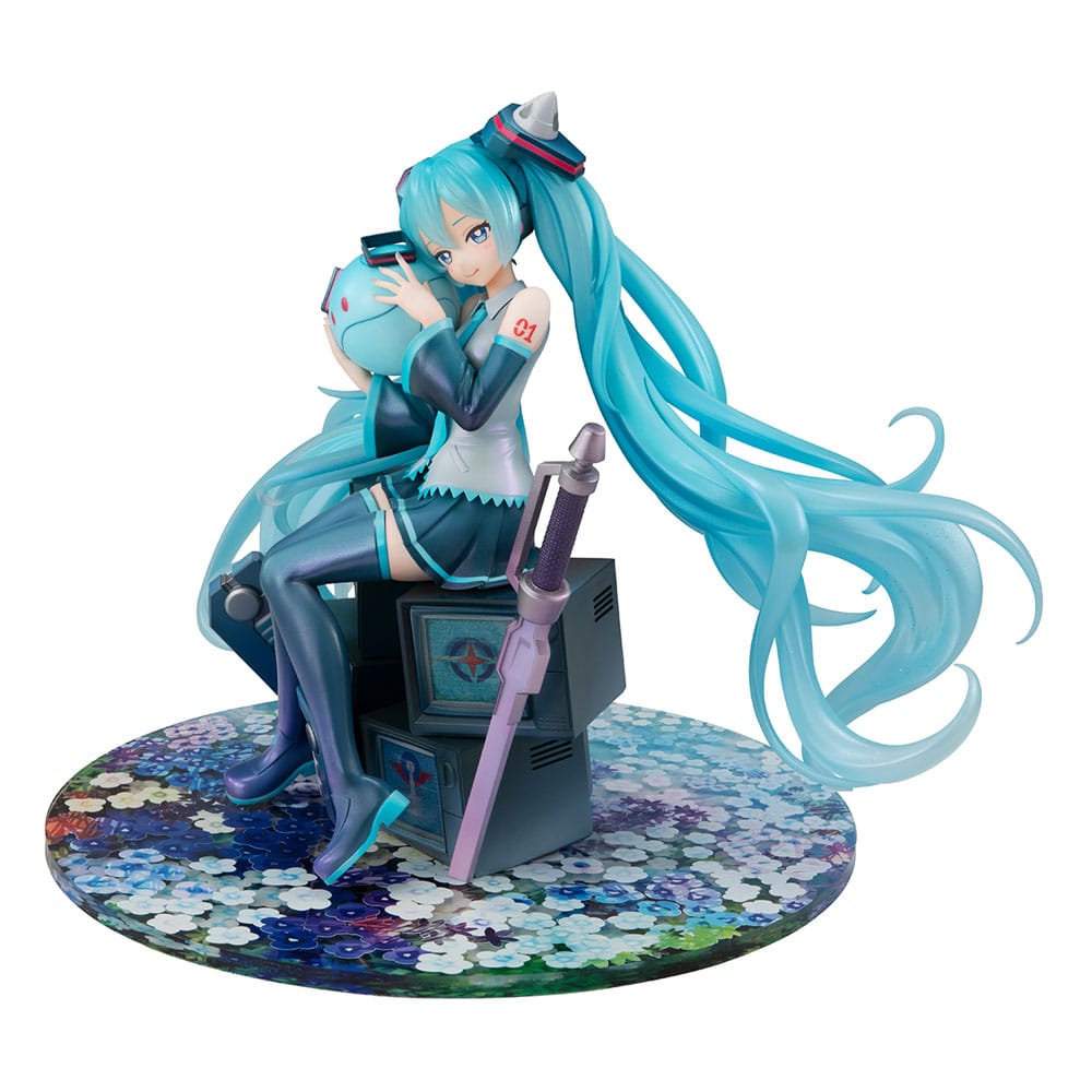PRE ORDINE - Mobile Suit Gundam x Hatsune Miku Lucrea PVC Statue Hatsune Miku x OO Gundam 45th Anniversary 17 cm