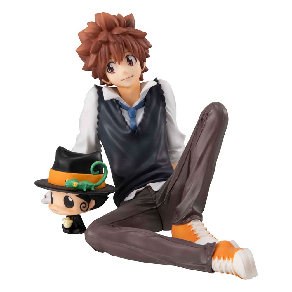 PRE ORDINE - Katekyo Hitman Reborn! G.E.M. Series PVC Statue Tsuna & Reborn Palm Size 9 cm