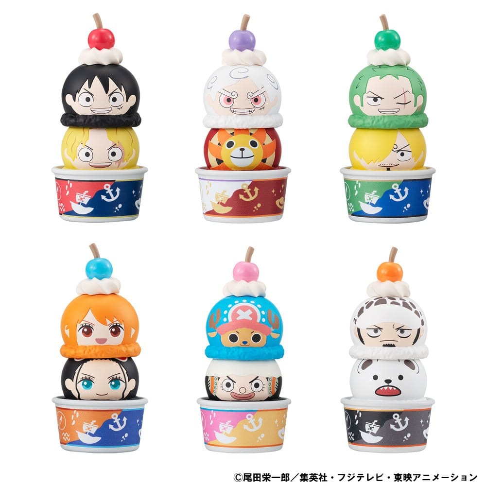 PRE ORDINE - One Piece Tsumichen Stack up & Change Trading Figure 6-Pack 8 cm (with gift)