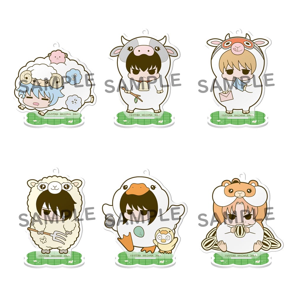 PRE ORDINE - Gintama Acrylic Figure Prince Hata & Animal Paradise Farm of Love & Peace 6 cm Blind Box Display (6)