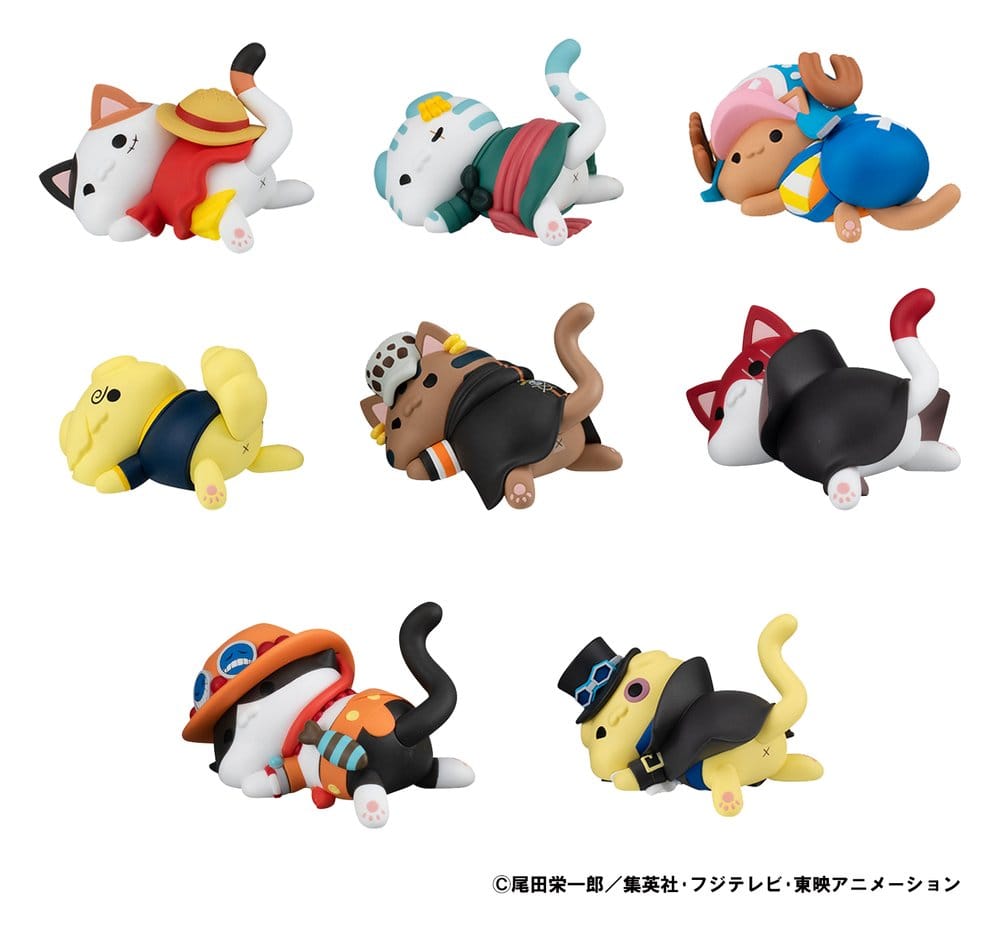 PRE ORDINE - One Piece Mega Cat Project Trading Figure Egghead NyanPieceNyan! Stickie! 3 cm Assortment (8)
