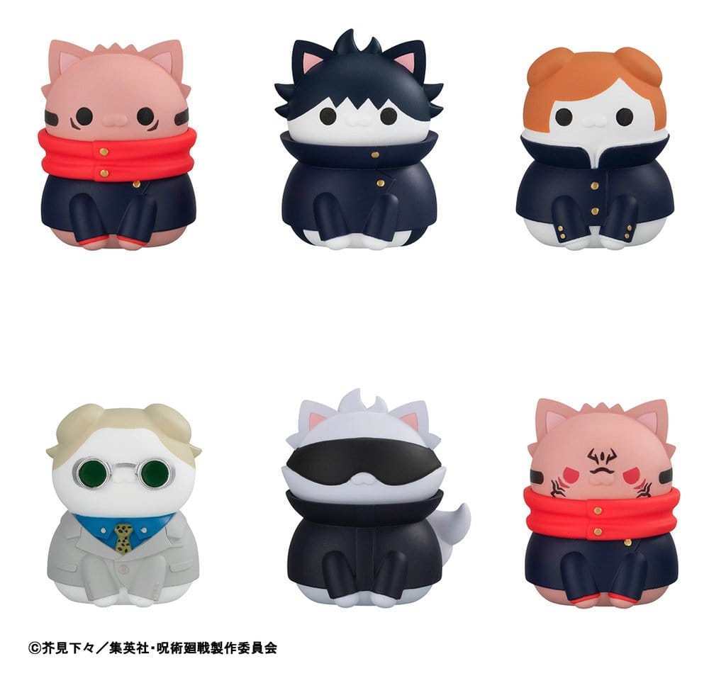 PRE ORDINE - Jujutsu Kaisen Mega Cat Project Mini Figures Jujutsu Cats Shibuya Incident Ver. 3 cm Blind Box Assortment (8) (Repeat)