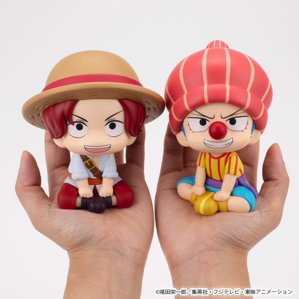 PRE ORDINE - One Piece Look Up PVC Figures 2-Pack Shanks & Buggy Childhood Ver. 11 cm (with gift)