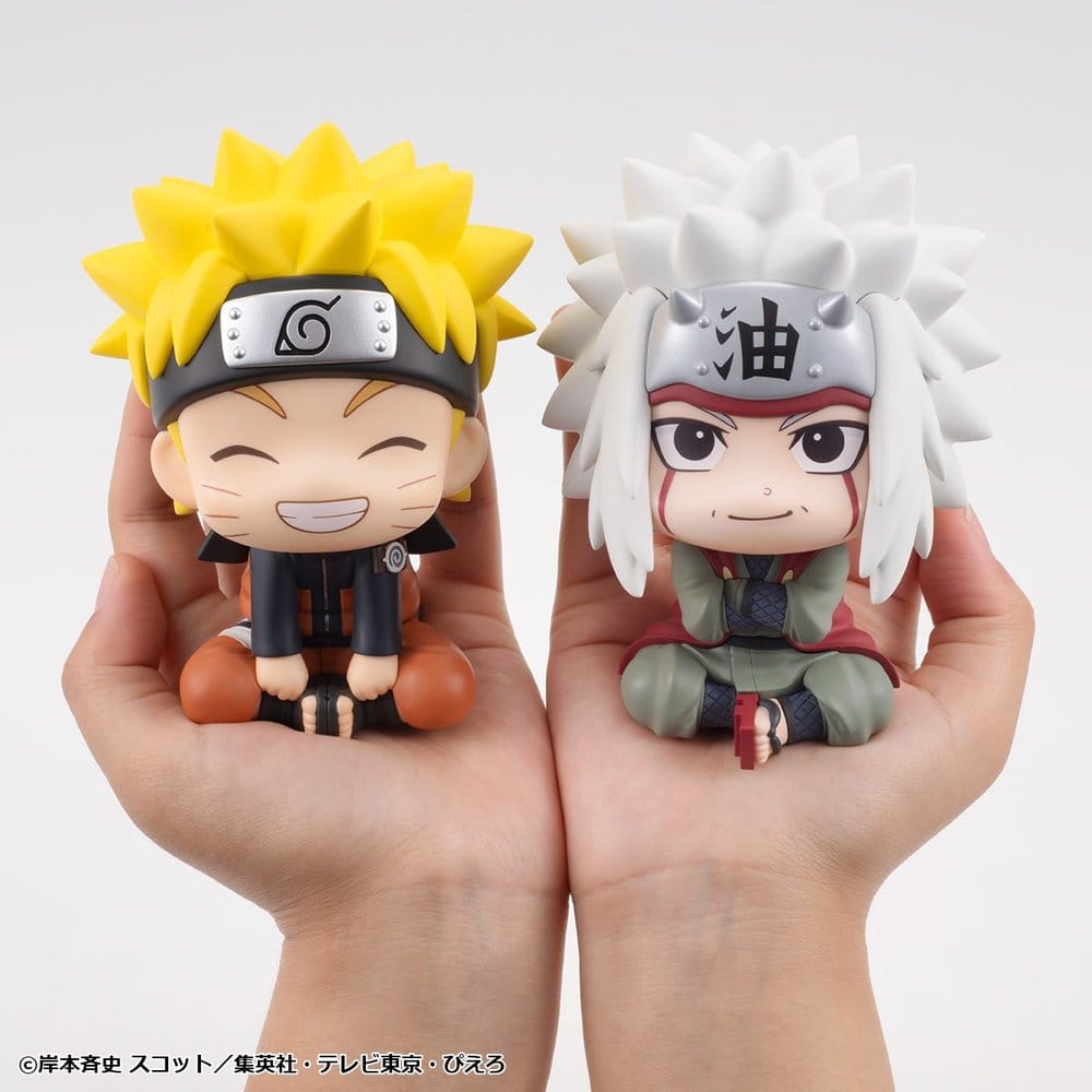 PRE ORDINE - Naruto Shippuden Look Up PVC Figures 2-Pack Naruto Uzumaki Smile Ver. & Jiraiya 11 cm (with gift)