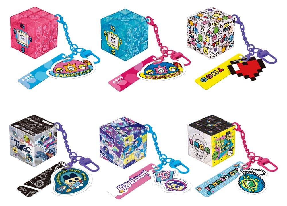 PRE ORDINE - Rubik's ID Keychains Tamagotchi Blind Box Display (6)