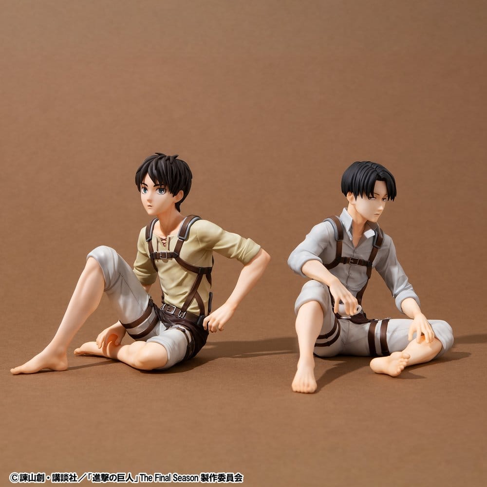 PRE ORDINE - Attack on Titan G.E.M. Series PVC Figures 2-Pack Eren Yeager & Squad Captain Levi Palm Size