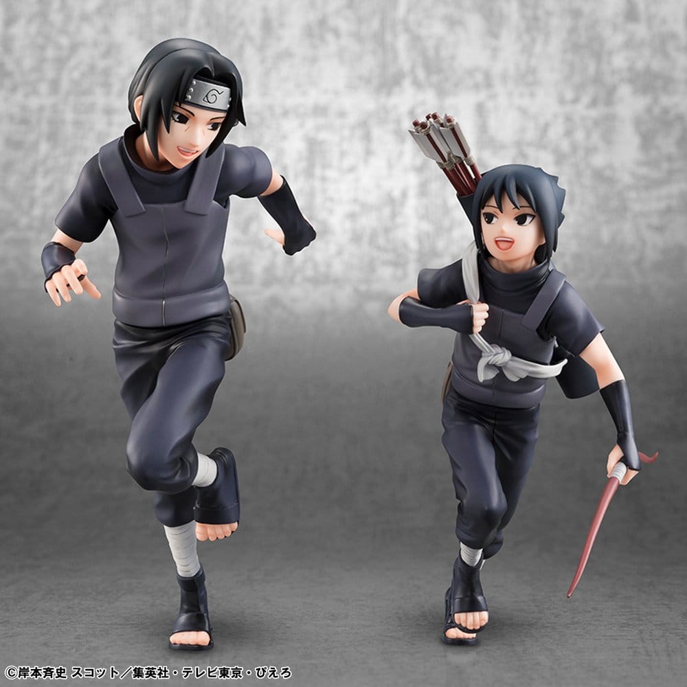 PRE ORDINE - Naruto Shippuden G.E.M. Series PVC Figures 2-Pack Itachi Uchiha & Sasuke (Repeat)