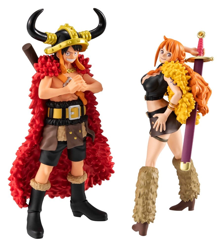 PRE ORDINE - One Piece WALLSTAR PVC Figures 2-Pack Monkey D. Luffy & Nami Ver. Elbaph 11 cm (with gift)