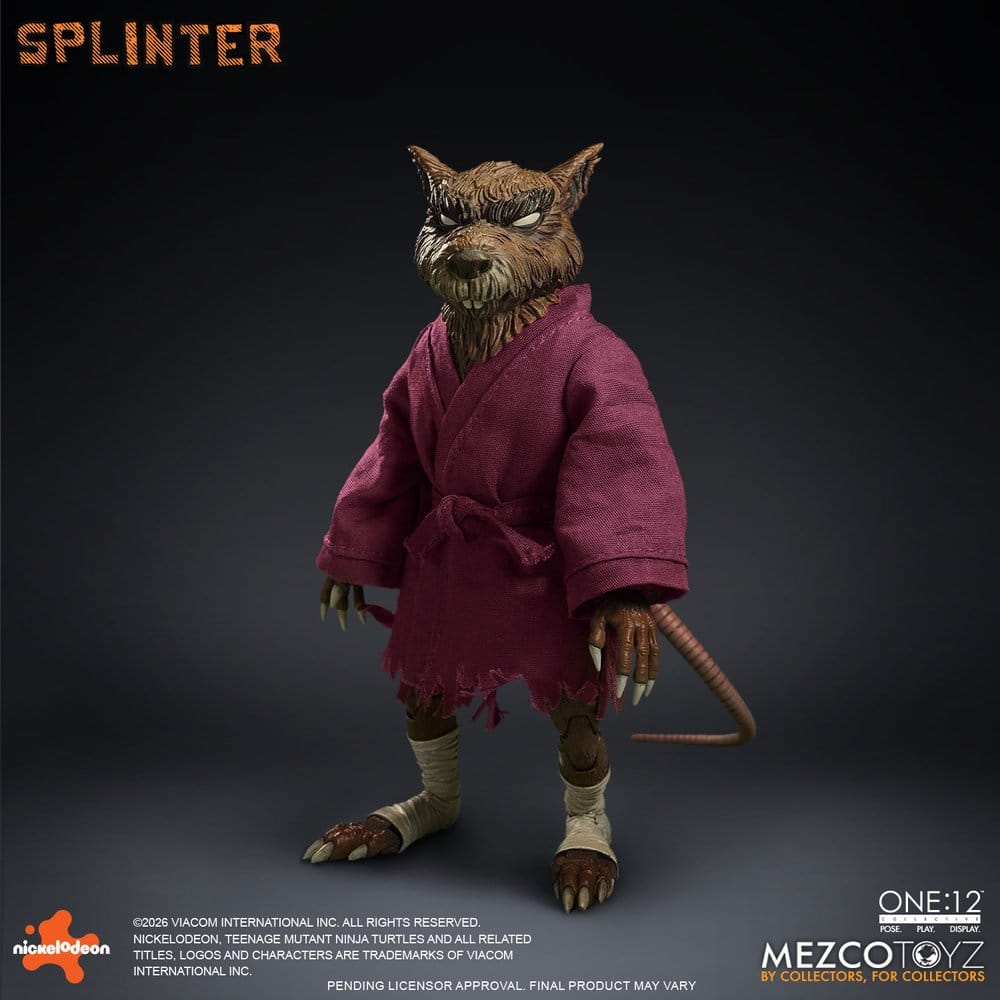 PRE ORDINE - Teenage Mutant Ninja Turtles One:12 Collective Action Figure 1/12 Splinter 17 cm