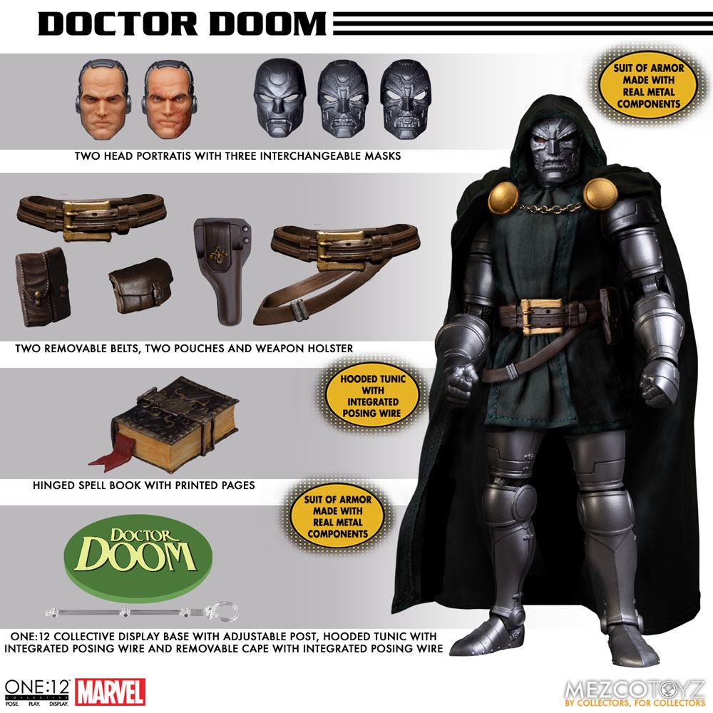 PRE ORDINE - Marvel Action Figure 1/12 Doctor Doom 17 cm