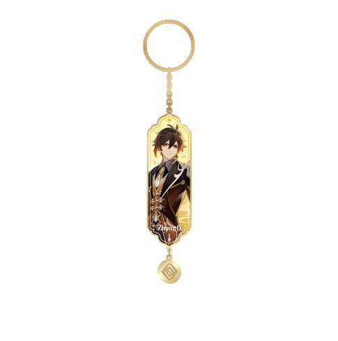 PRE ORDINE - Genshin Impact Character Drawing Card Metal Keychain Zhongli