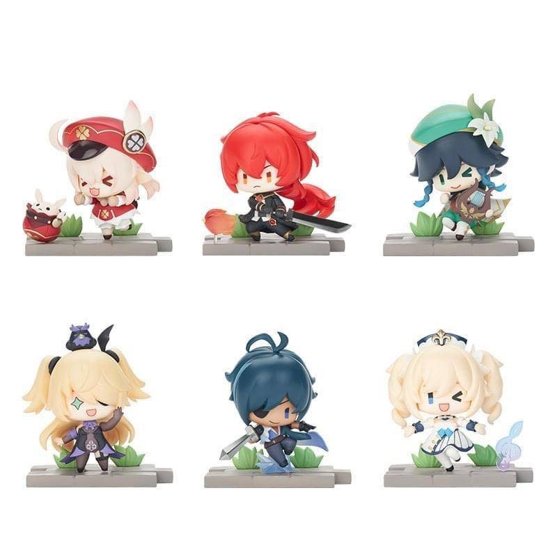 PRE ORDINE - Genshin Impact Battle Scene Series Trading Figure 6-Pack Mondstadt Edition 5 cm