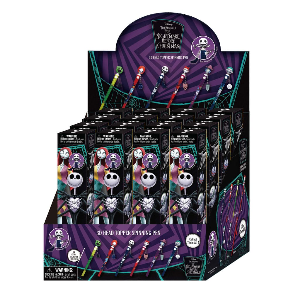 PRE ORDINE - Nightmare before Christmas pen 3D Head Topper Spinning Pen