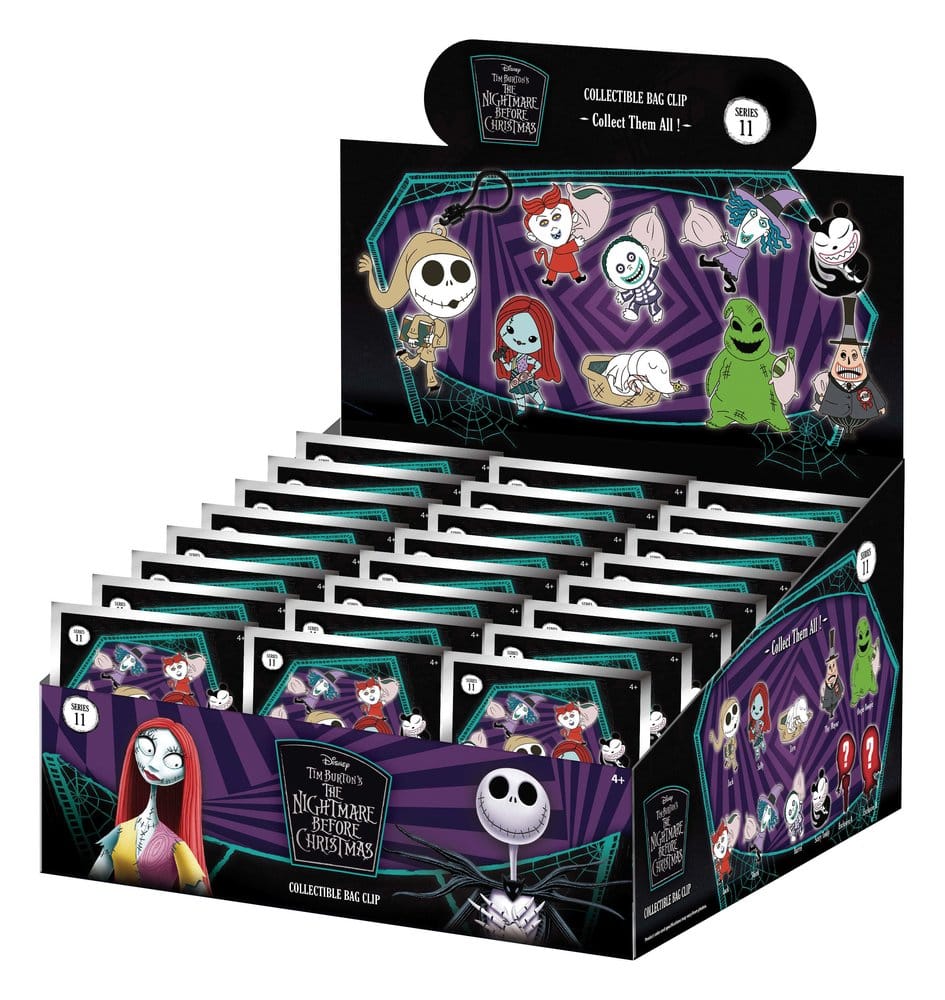 PRE ORDINE - The Nightmare Before Christmas 3D PVC Bag Clips Series 11 Blind Bag Display (24)