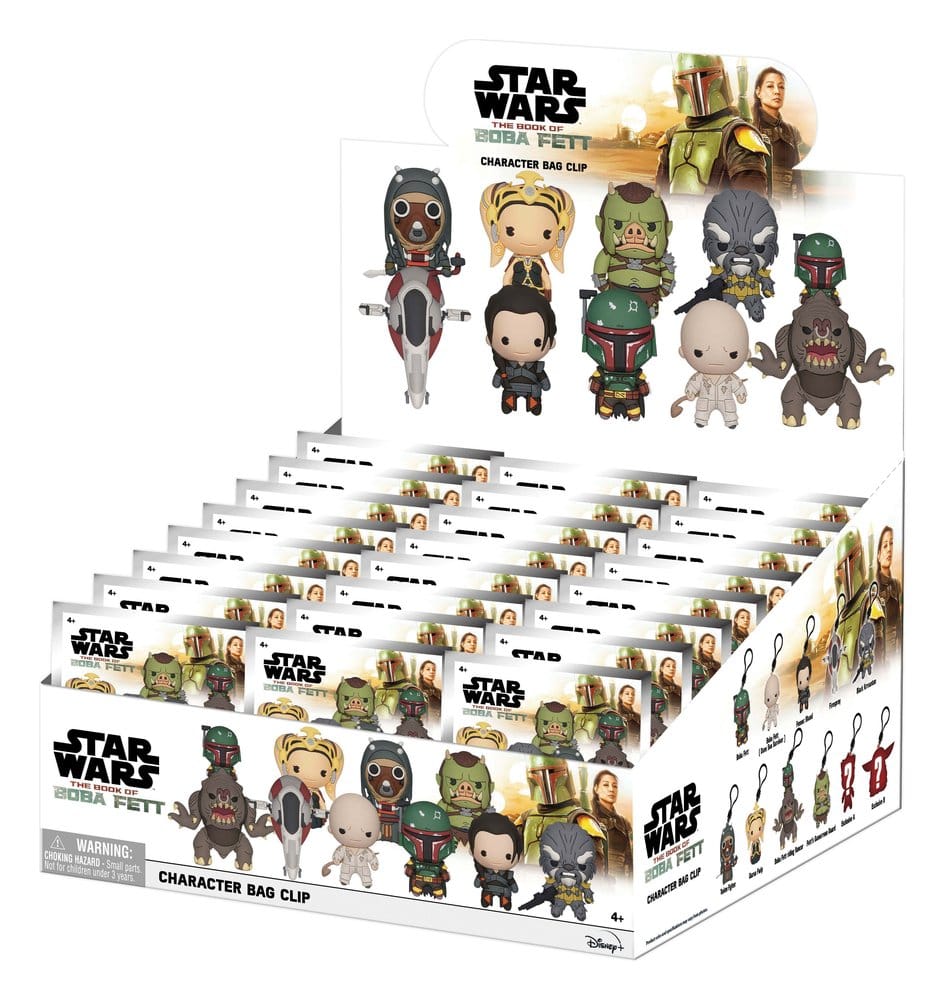 PRE ORDINE - Star Wars: The Book of Boba Fett 3D PVC Bag Clips Series 1 Display (24)