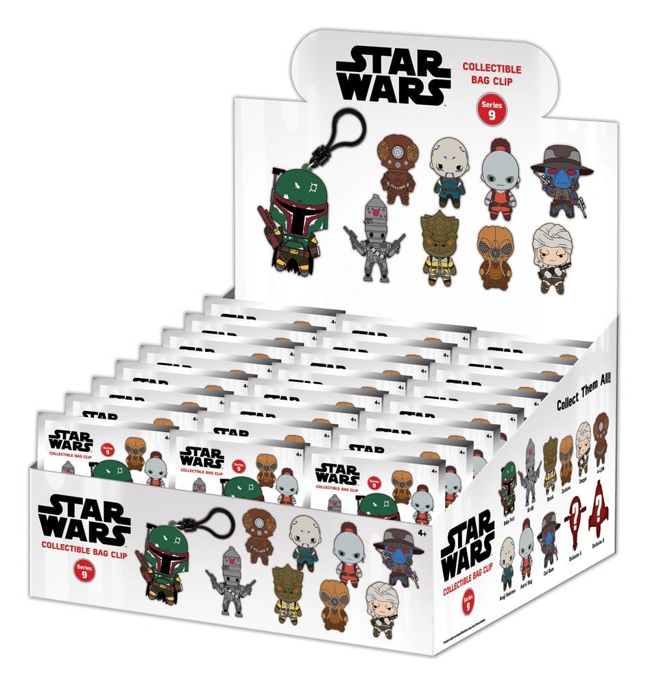 PRE ORDINE - Star Wars Most Wanted Bounty Hunters 3D PVC Bag Clips Series 1 Display (24)