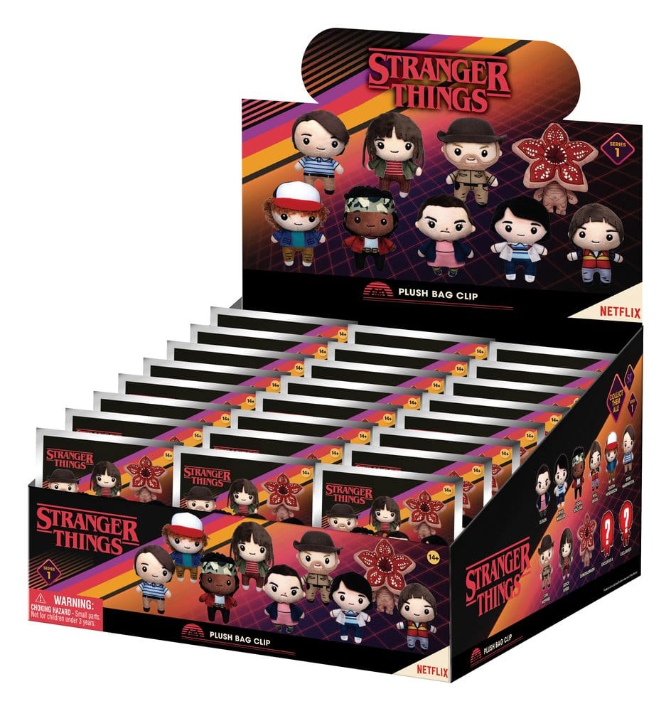 PRE ORDINE - Stranger Things Plush Bag Clips Display (24)