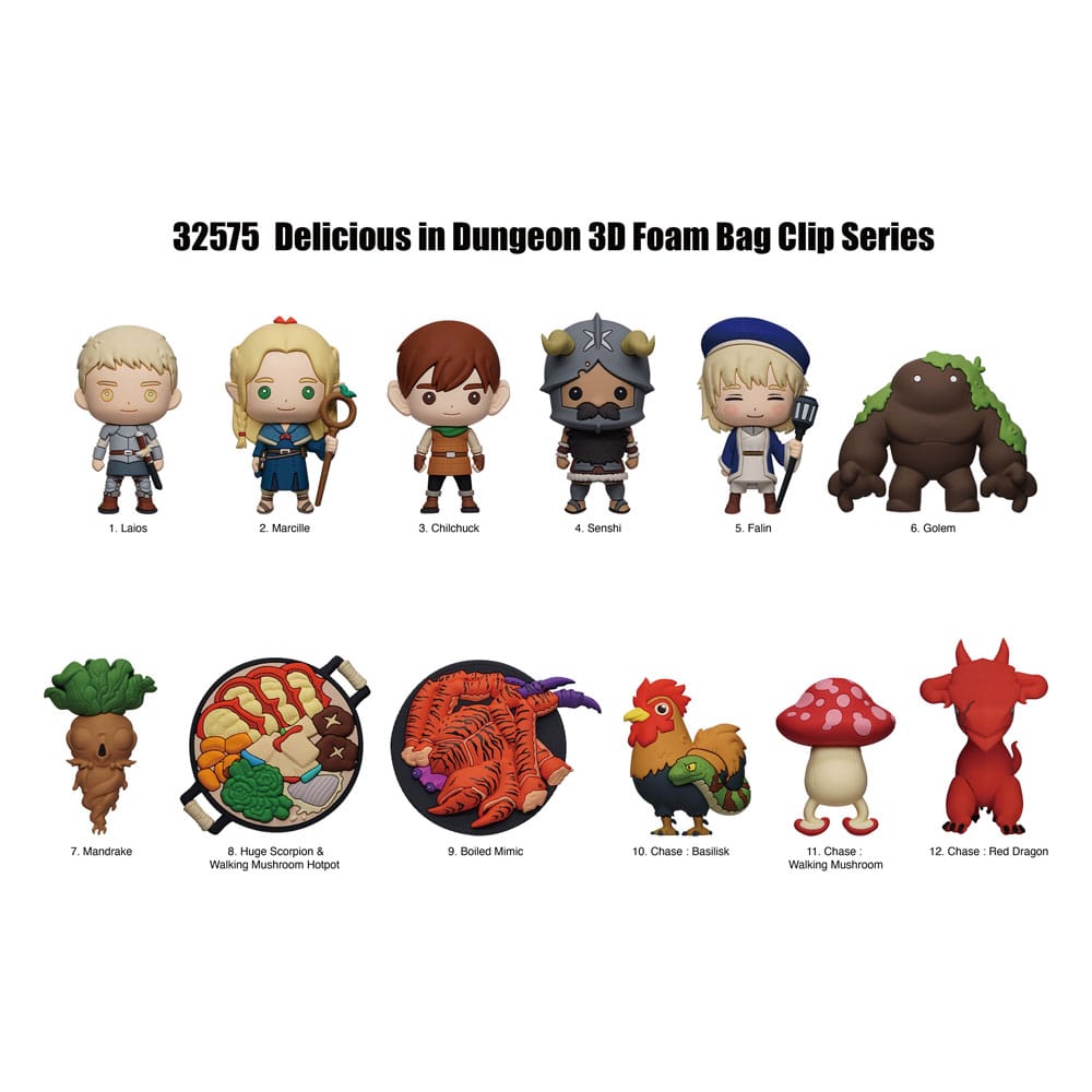 PRE ORDINE - Delicious in Dungeon PVC Bag Clips Series 1 Display (24)
