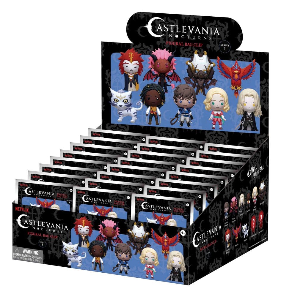 PRE ORDINE - Castlevania Nocturne 3D PVC Bag Clips Serie 1 Display (24)