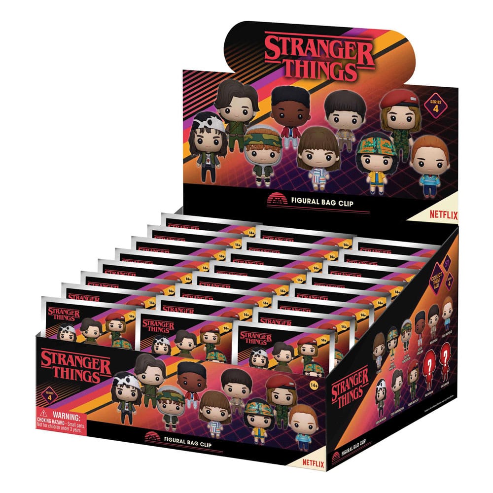 PRE ORDINE - Stranger Things 3D PVC Bag Clips Series 4 Display (24)