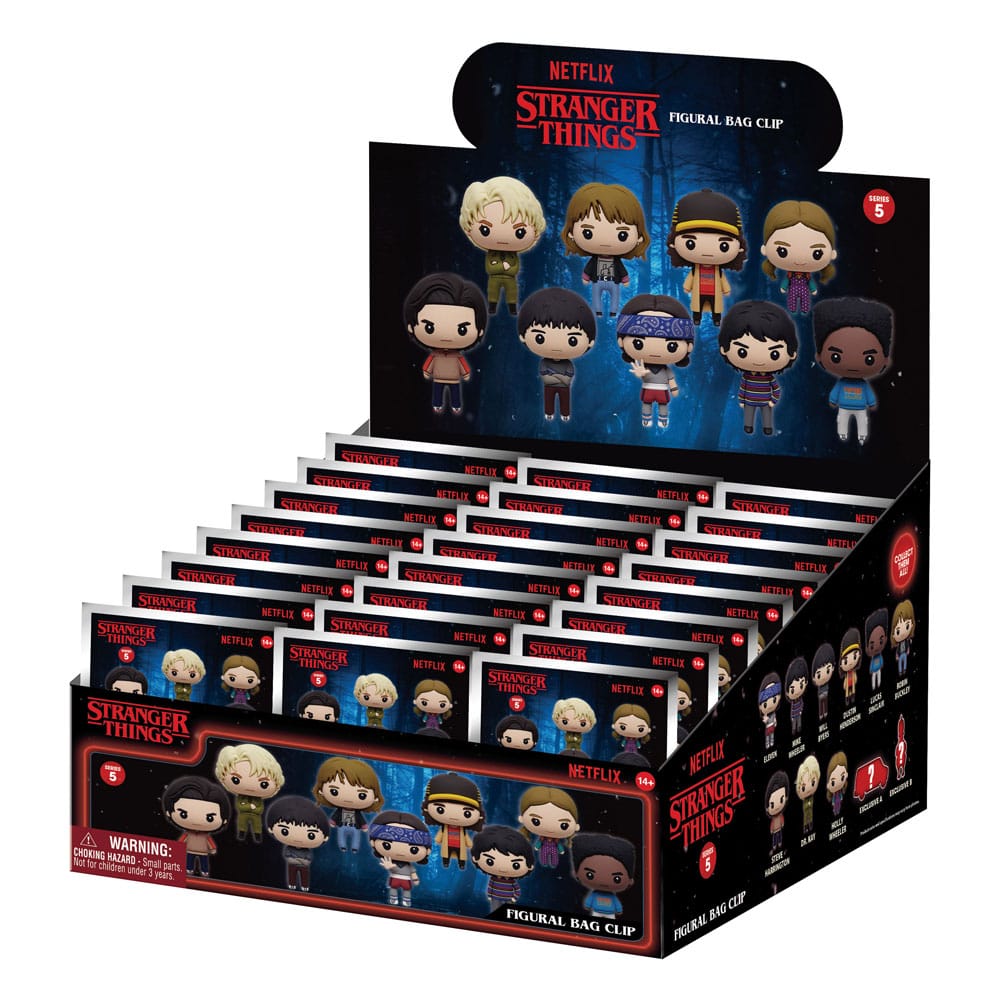 PRE ORDINE - Stranger Things 3D Foam Bag Clips Series 5 Display (24)