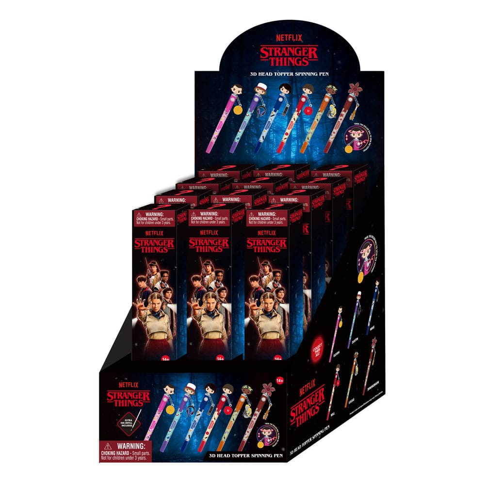 PRE ORDINE - Stranger Things pen 3D Head Topper Spinning Pen