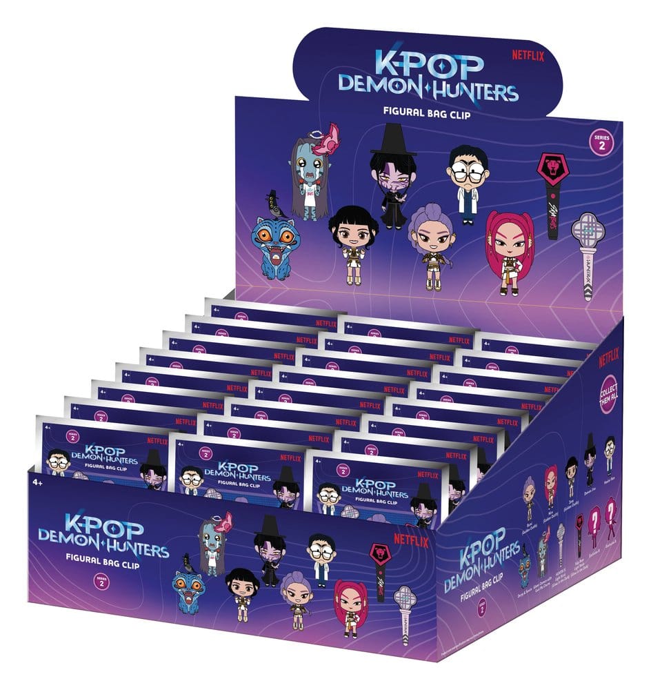 PRE ORDINE - KPop Demon Hunters 3D PVC Bag Clips Series 2 Display (24)