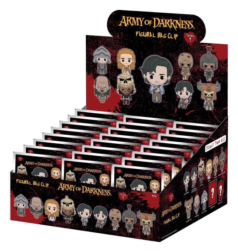 PRE ORDINE - Army of Darkness 3D PVC Bag Clips Series 1 Blind Bag Display (24)