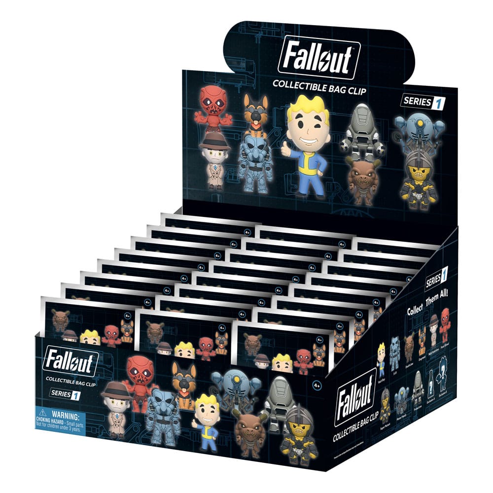 PRE ORDINE - Fallout 3D Foam Bag Clips Series 1 Display (24)