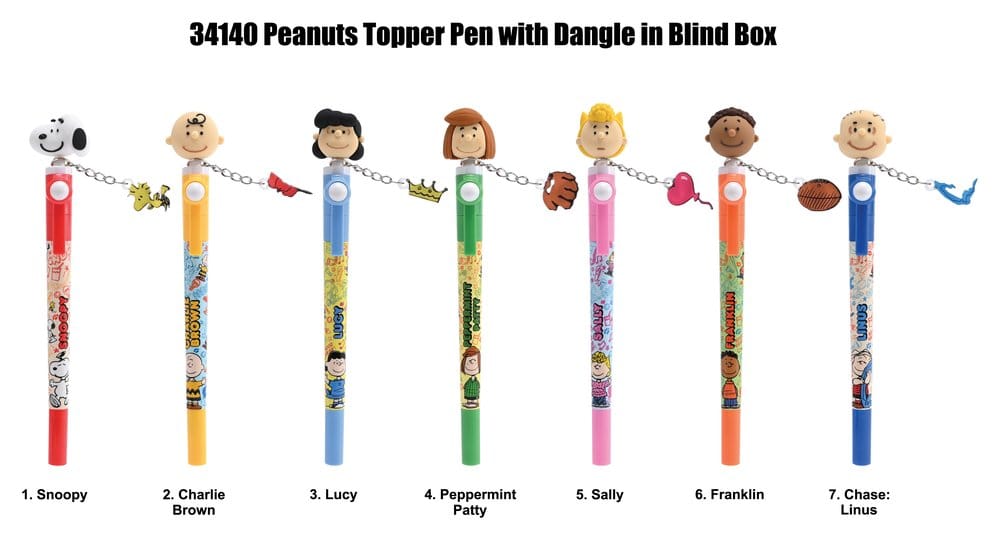 PRE ORDINE - Snoopy 3D Head Topper Spinning Pen Display (16)