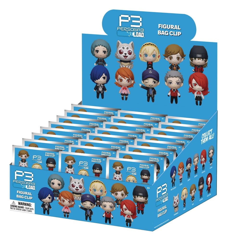 PRE ORDINE - Persona 3 3D Foam Bag Clips Series 1 Display (24)