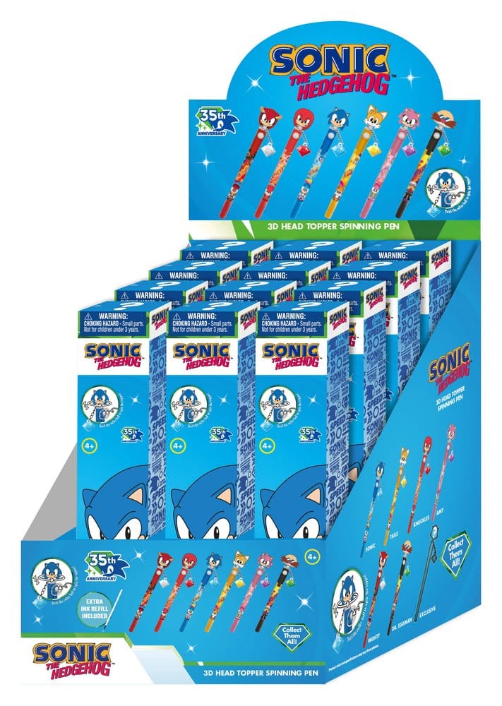 PRE ORDINE - Sonic 3D Head Topper Spinning Pen Display (12)