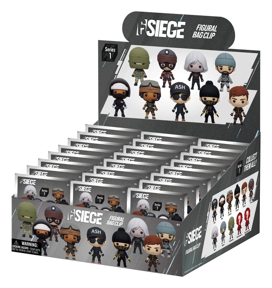 PRE ORDINE - Six Siege 3D PVC Bag Clips Series 1 Display (24)