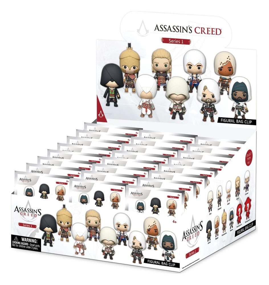 PRE ORDINE - Assassin's Creed 3D PVC Bag Clips Series 1 Display (24)