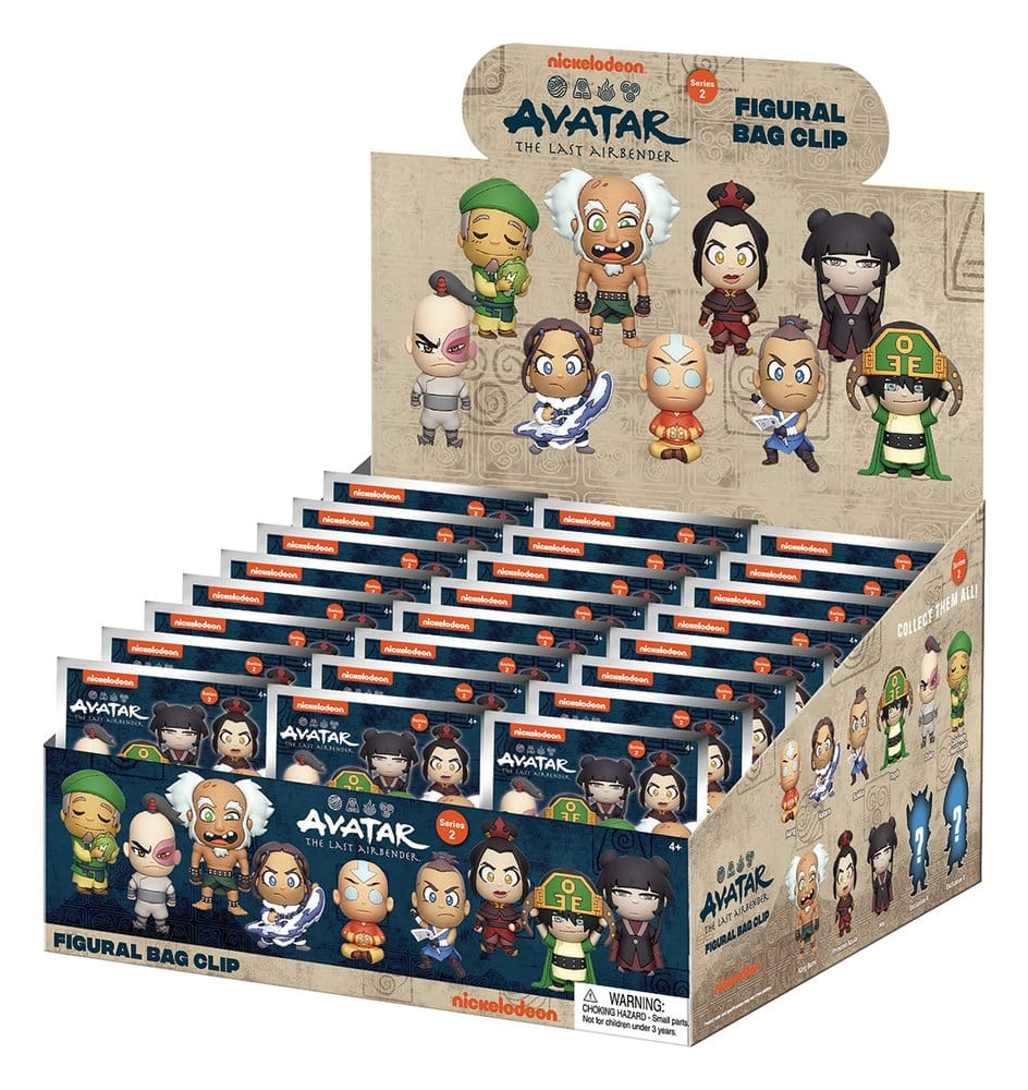 PRE ORDINE - Avatar The Last Airbender 3D PVC Bag Clips Series 2 Blind Bag Display (24)