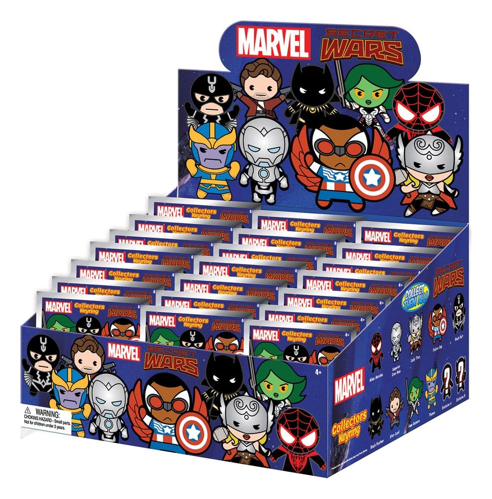 PRE ORDINE - Marvel Secret Wars 3D PVC Bag Clips Series 1 Blind Bag Display (24)
