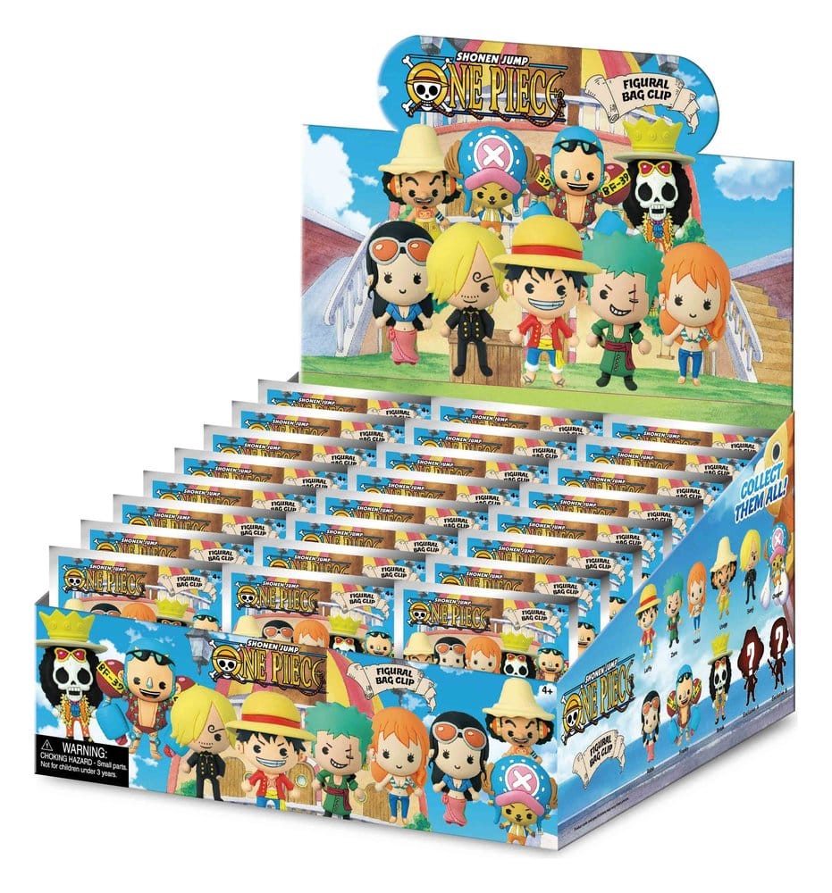 PRE ORDINE - One Piece 3D PVC Bag Clips Serie 1 Display (24)