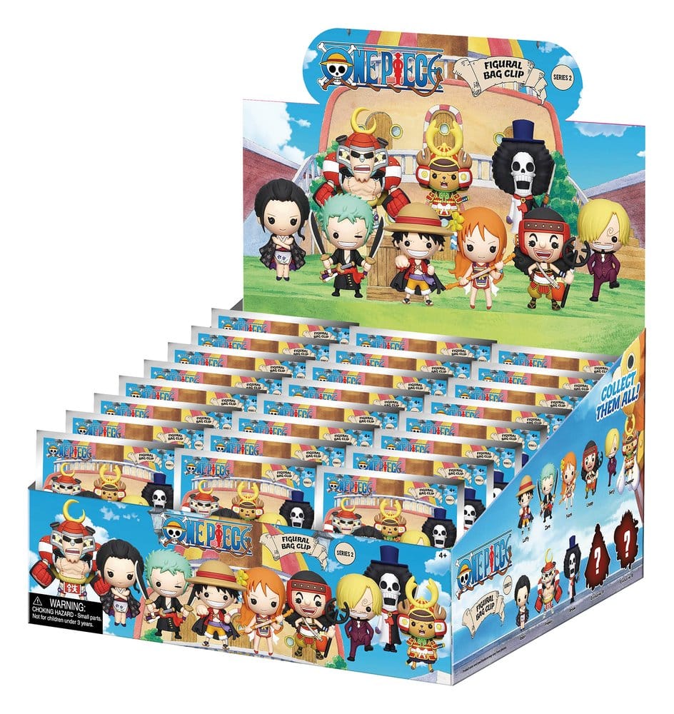 PRE ORDINE - One Piece 3D PVC Bag Clips Series 2 Display (24)