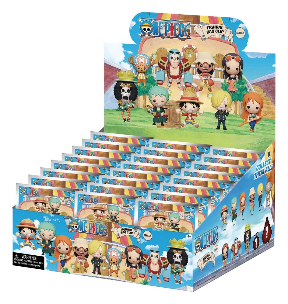 PRE ORDINE - One Piece 3D PVC Bag Clips Series 3 Blind Bag Display (24)