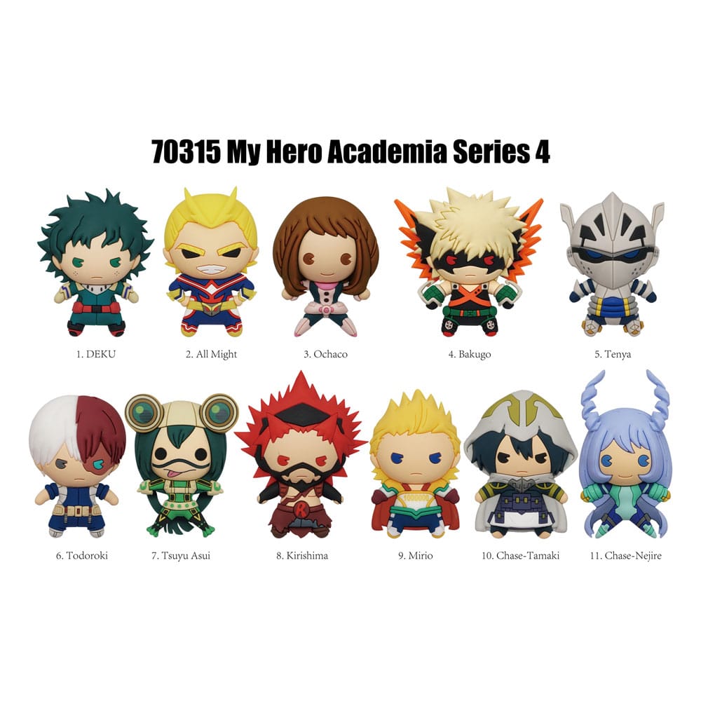 PRE ORDINE - My Hero Academia 3D PVC Bag Clips Series 4 Display (24)