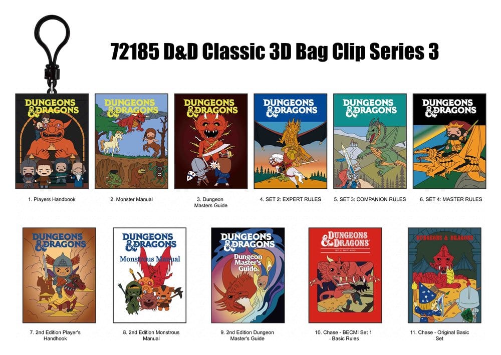PRE ORDINE - Dungeons & Dragons Classic 3D PVC Bag Clips Series 3 Blind Bag Display (24)