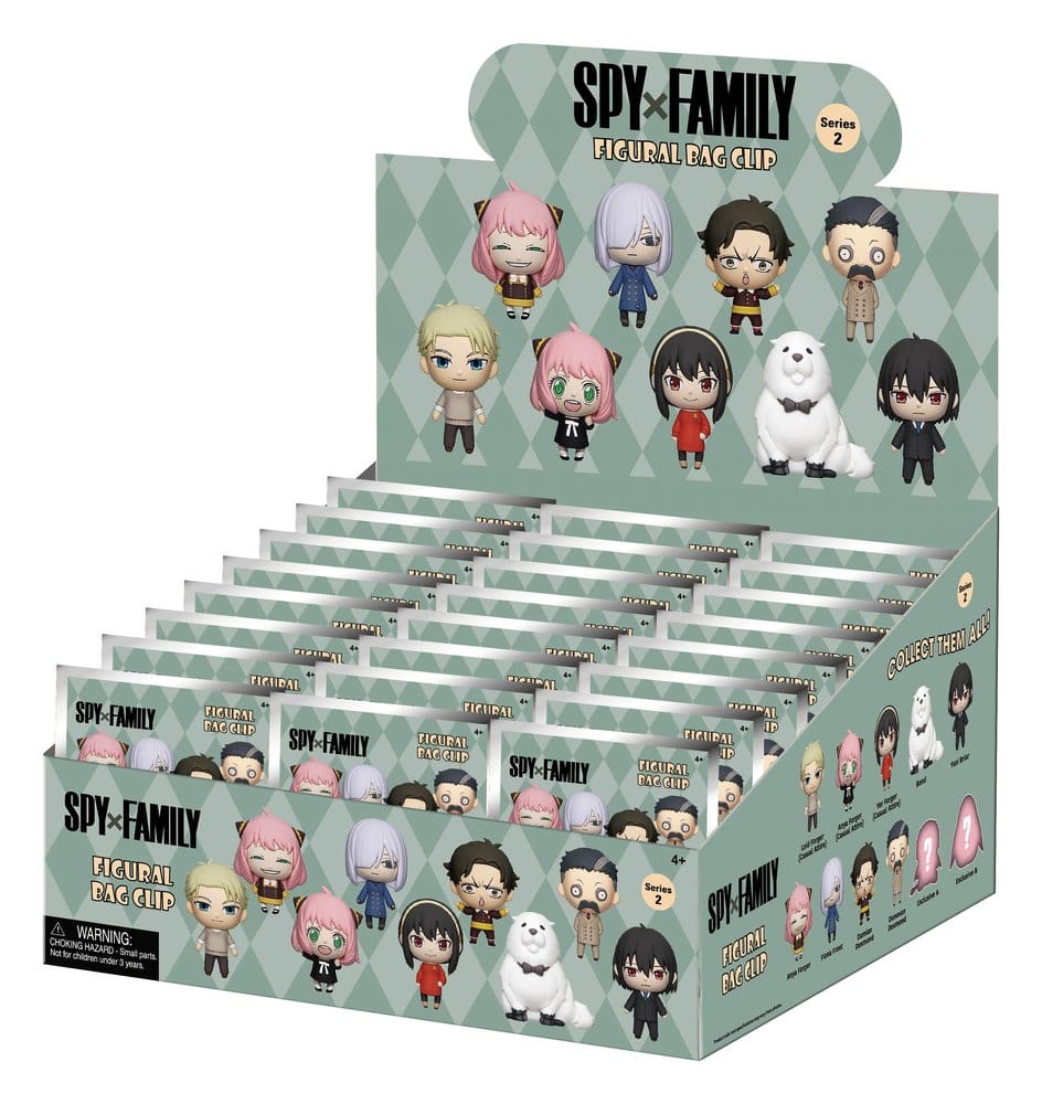 PRE ORDINE - Spy x Family 3D PVC Bag Clips Series 2 Display (24)