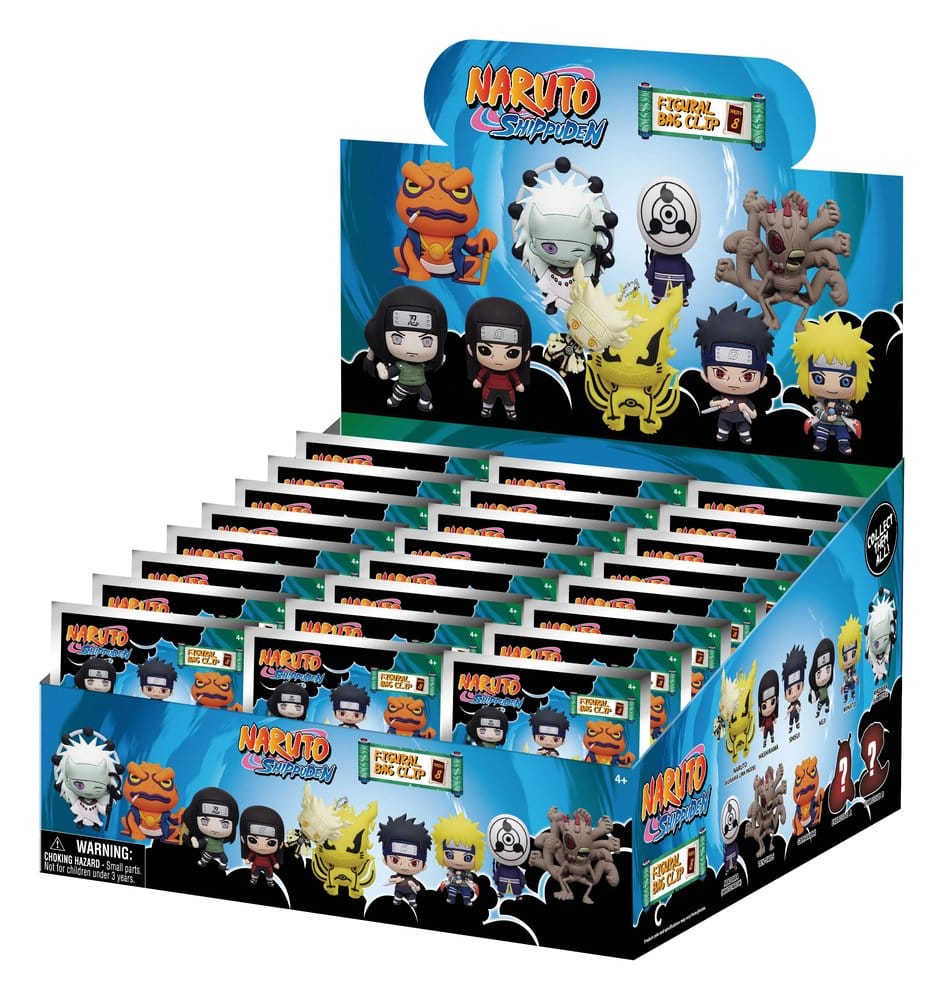PRE ORDINE - Naruto 3D Foam Bag Clips Series 8 Display (24)