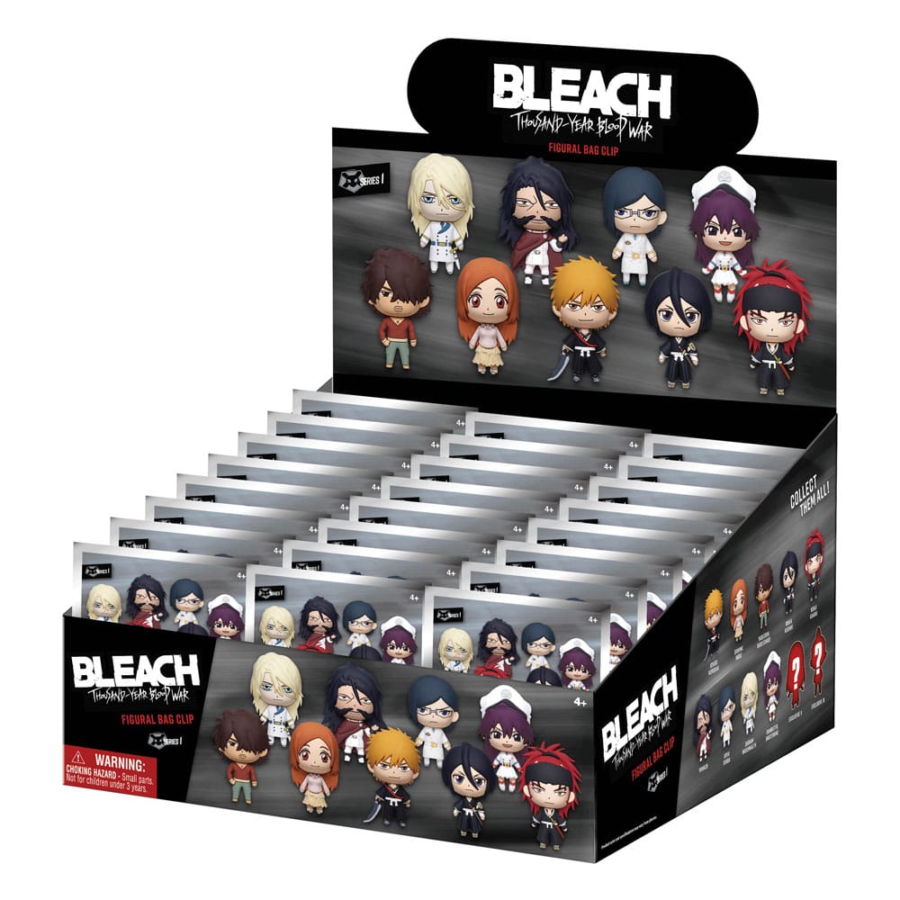 PRE ORDINE - Bleach Thousand-Year Blood War 3D Foam Bag Clips Series 1 Display (24)