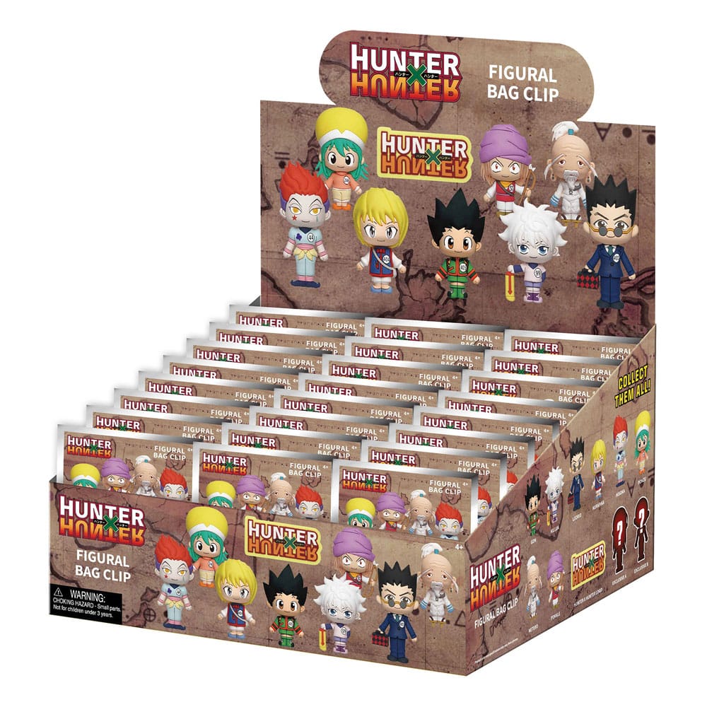 PRE ORDINE - Hunter x Hunter 3D Foam Bag Clips Series 1 Display (24)