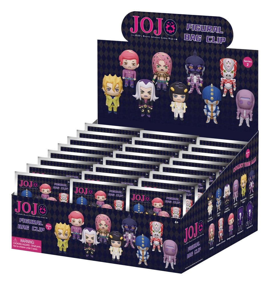 PRE ORDINE - JoJo´'s Bizarre Adventure 3D PVC Bag Clips Series 2 Blind Bag Display (24)