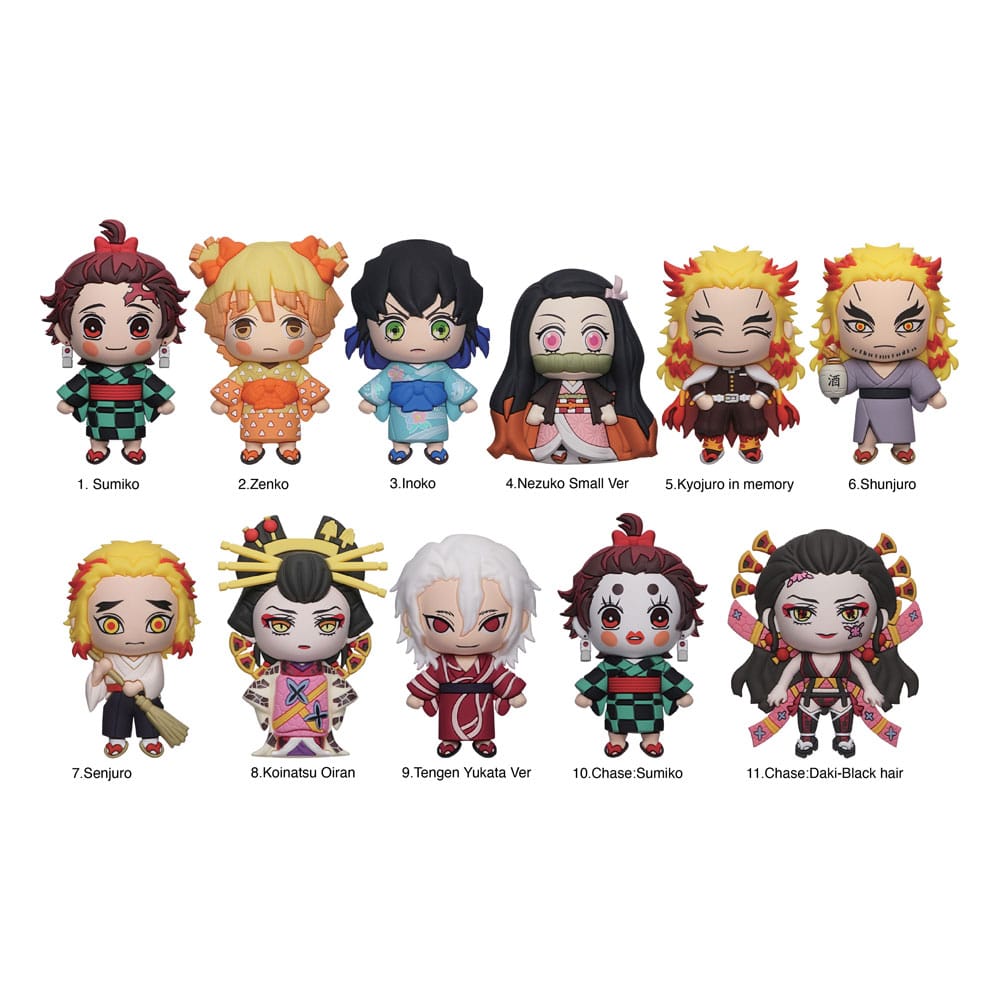 PRE ORDINE - Demon Slayer: Kimetsu no Yaiba 3D PVC Bag Clips Series 5 Display (24)